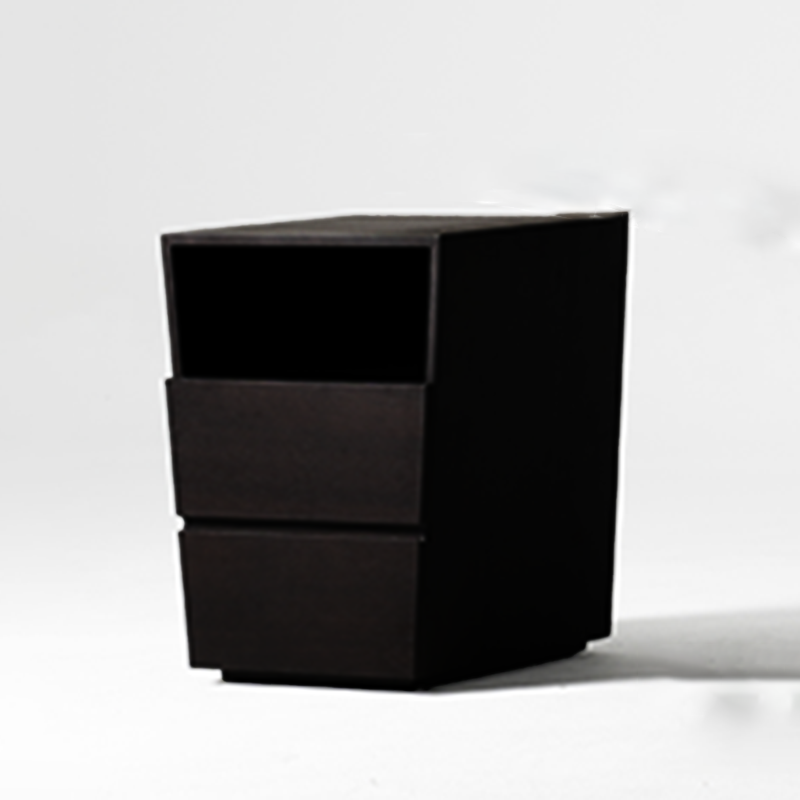 Compact Office Bedside Cabinet - Space-Saving Solid Wood & Organized Storage Cabinet 2-Drawer For Home Office