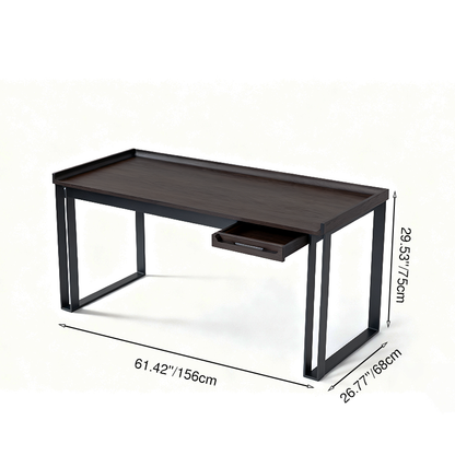 Contemporary Industrial Desk - Durable & Space-Saving Design Table Ideal For Home Office