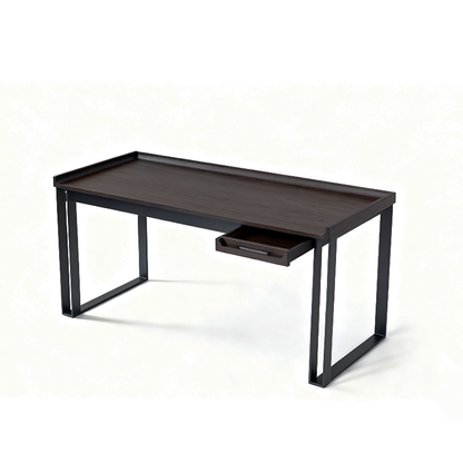 Contemporary Industrial Desk - Durable & Space-Saving Design Table Ideal For Home Office