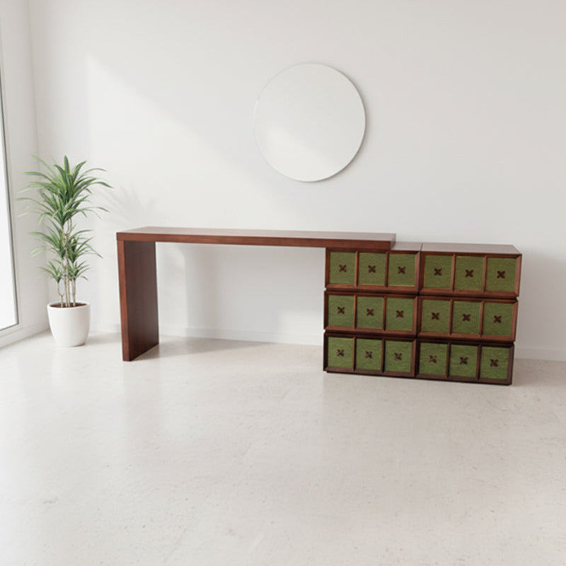 Mid-century Makeup Vanity - Wide Countertop & Eco-Friendly Material Table For Bedroom