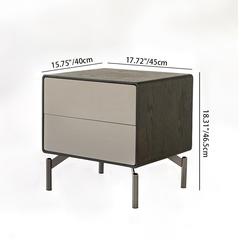 Modern Luxury Octopus Legs Bedside Cabinet - Solid Multilayer Wood 2 Drawers Nightstand For Bedroom