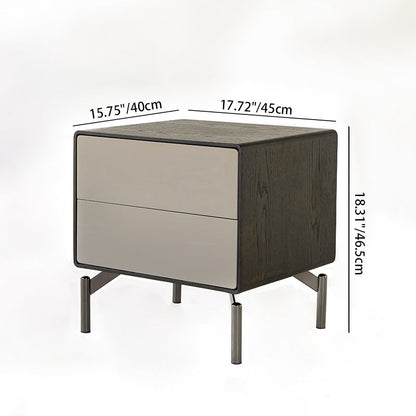 Modern Luxury Octopus Legs Bedside Cabinet - Solid Multilayer Wood 2 Drawers Nightstand For Bedroom