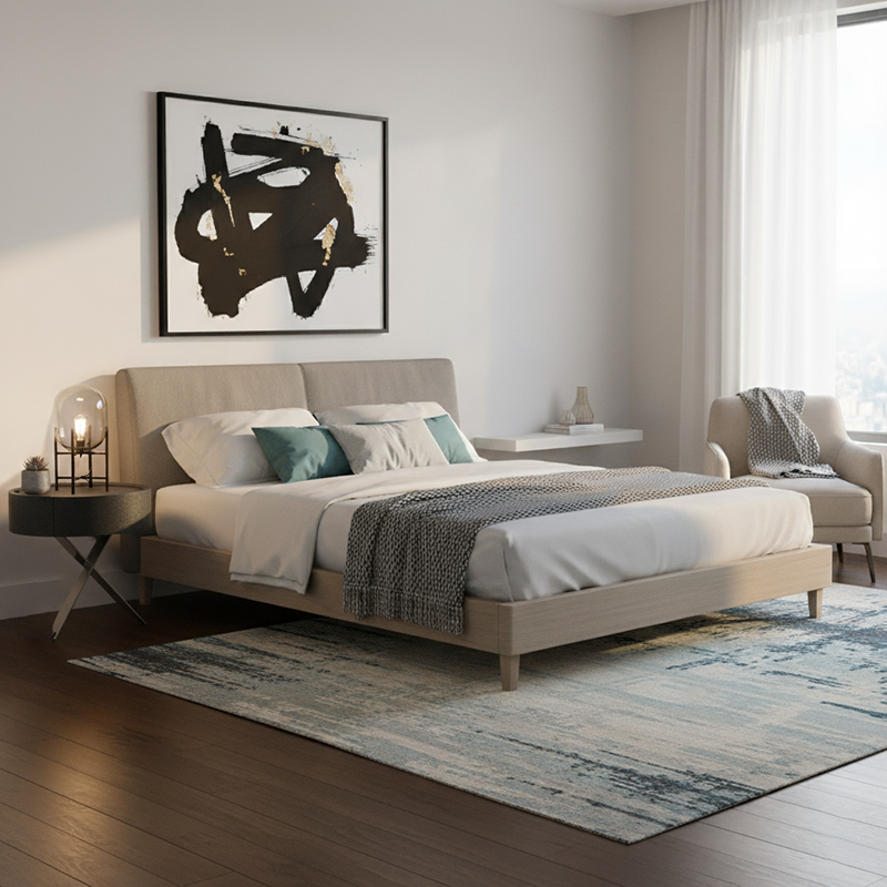 Contemporary Sculptural X-Metal Base Bedside Table - Round 1 Drawer Nightstand For Bedroom