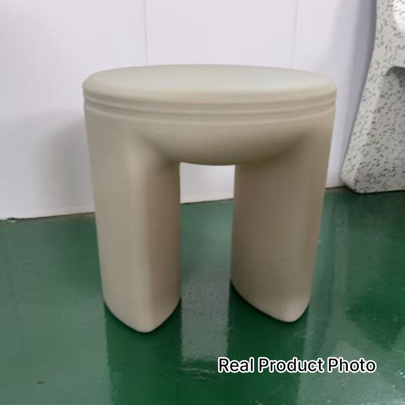 Modern Minimalist PE Round Low Stool Armless For Living Room