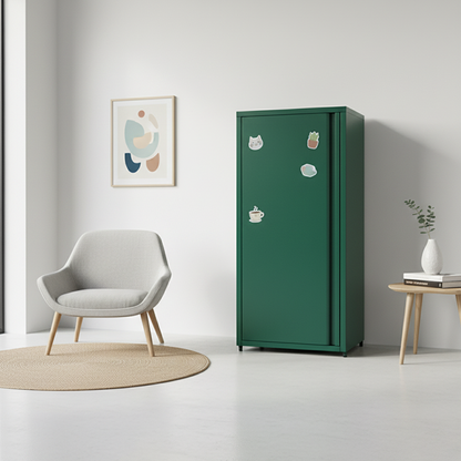 Modern Minimalist Rectangular Cold-Rolled Steel Storage Cabinet 3-Tier For Bedroom