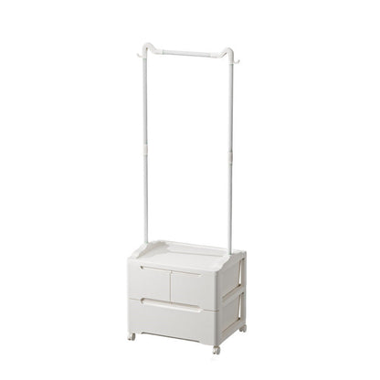 Modern Minimalist Cat Ear Shape Rectangular PP Carbon Steel Movable Storage Cabinet 3-Cabinet For Bedroom
